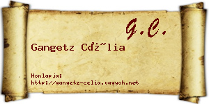 Gangetz Célia névjegykártya